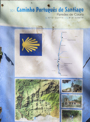 Trail map of the Portuguese Central Camino