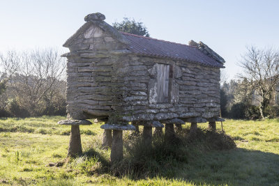 Corn bin in rural northern Spain