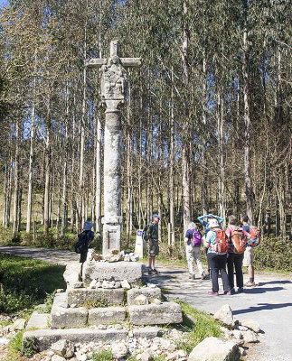 One of many crosses on the Camino trails