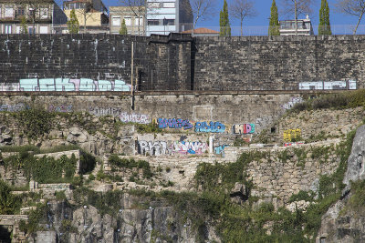 Riverfront wall in Porto