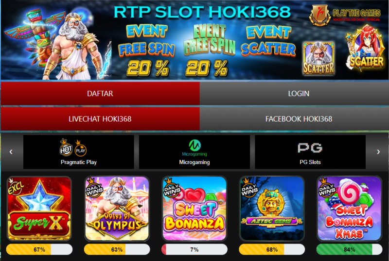 RTP Slot Hoki368 Gacor Hari ini