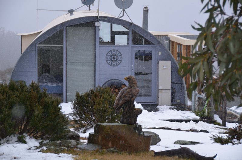 Eagleview House in the snow