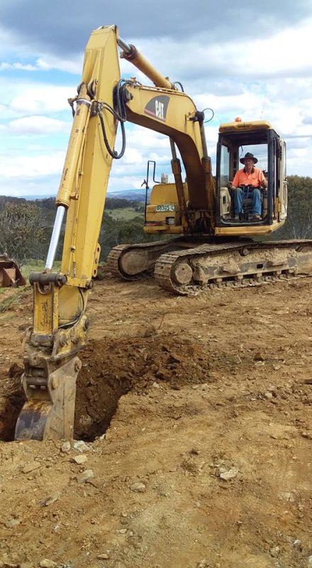 Digging the hole for the telescope support column footing