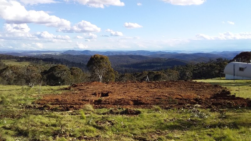 Site cut finished...what a View!