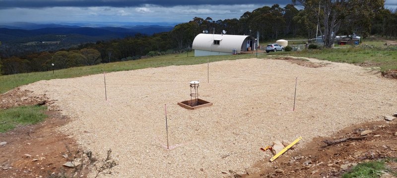 Rebar cage in place