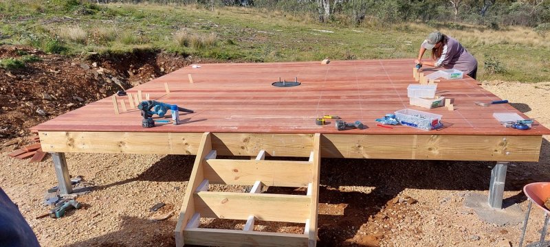 Stairs going in