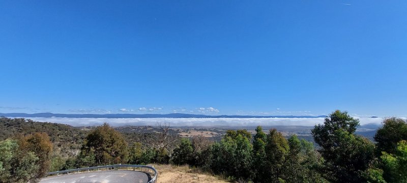 The road up through the cloud layer 