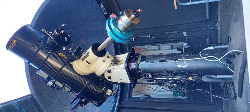Telescope and mount at previous Terroux Observatory