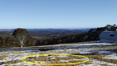 Southerly view from the observing area after snow