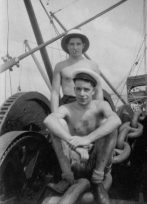 1939 Bill and Friend on board