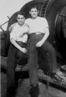 1939 Bill with friend on ship