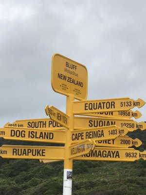Bluff N-southern most NZ  location