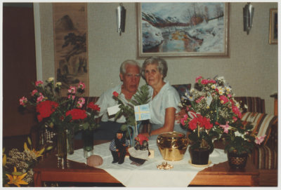 Gunhild and Eric Backvall, 1984, her 70th birthday