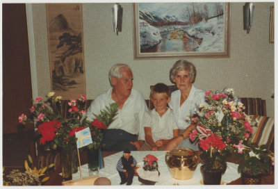 Gunhild and Eric Backvall, 1984, her 70th birthday