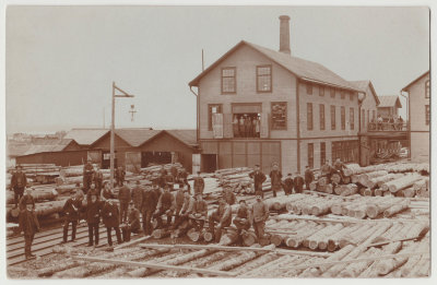 workers with logs