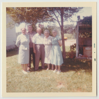 Svea (Swea) Oberg Stenberg, Robert, John Olof, Elna Oberg Anderson, Hulda Oberg Nero, July 1964