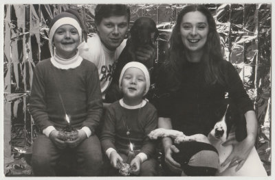 Kjell berg, Maria, David, Oscar, Christmas 1979