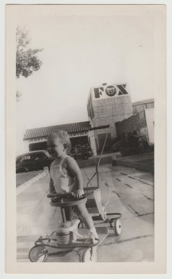 child in stroller, Fox Theater, July 21, 1946