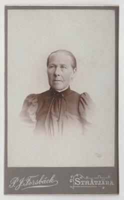 Possibly Karin Hansson Jonsson, Clara Oberg's grandmother, professional photo, Sweden