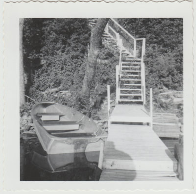 Dock at Spirit Lake Cabin, May 30, 1961