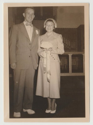 Kay and Pearl's cousin at Bob and Pearl's wedding 1952
