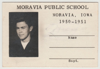 Richard Veak school ID, 1950