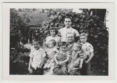 Grandpa Oberg with grandkids