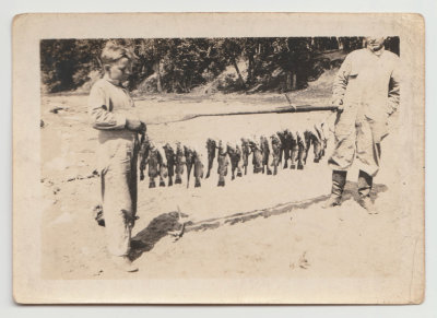 A two hour catch (25 fish) at Twin Lakes, Sherburn, MN, 1929