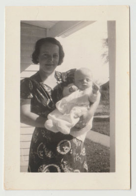 Katherine Van Fleet and baby Bob 1933