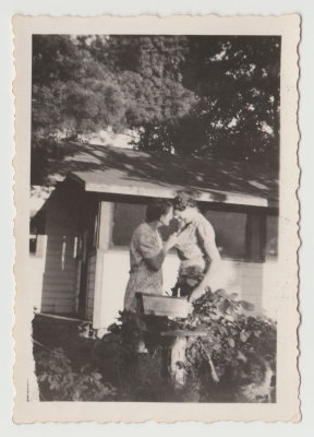 Clara and Beba being silly, Minnesota, 1939