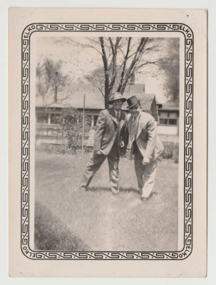 John Olof Oberg and Harold Van Fleet being goofy, May 14, 1944