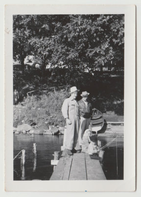 Dave Oberg? Harold Van Fleet, Kay and Chuck fishing