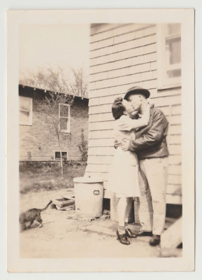 Katherine and Harold Van Fleet kissing