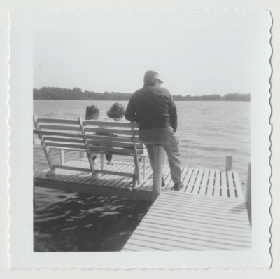 John Olof Oberg with Diana Veak and Karen Van Fleet fishing on dock