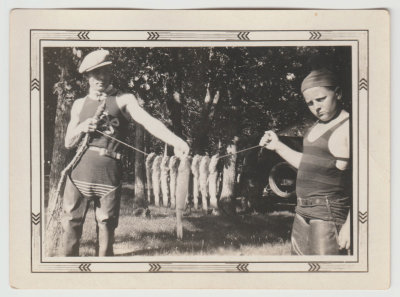 Harold Van Fleet and Dave Oberg (?), 1930, Twin Lakes, Sherburn, MN