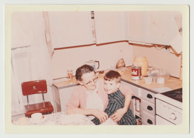 Clara Oberg with grandson? 1960