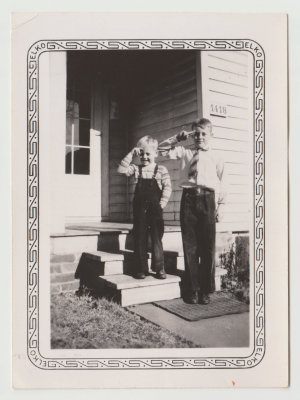 Chuck and Dave Van Fleet, Feb 1944