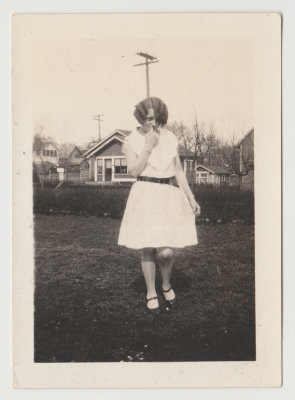 Katherine Oberg Van Fleet being coy, 1930
