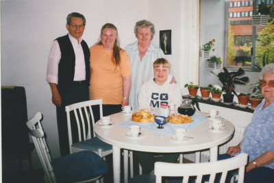 Harvey Anderson, Birgitte Simonsen Emillson and Birgit berg Simonsen, 1999 Sweden visit