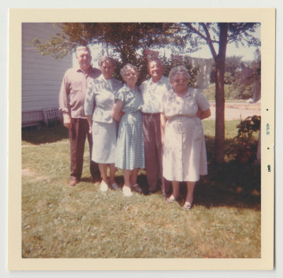 Roberg, Swea, Hulda, John Olof, Elna Oberg, July 1964