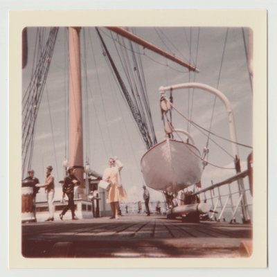 Katherine Van Fleet, on ship, San Francisco