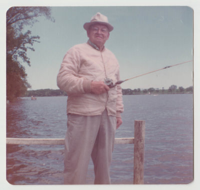 John Olof Oberg fishing at spirit lake