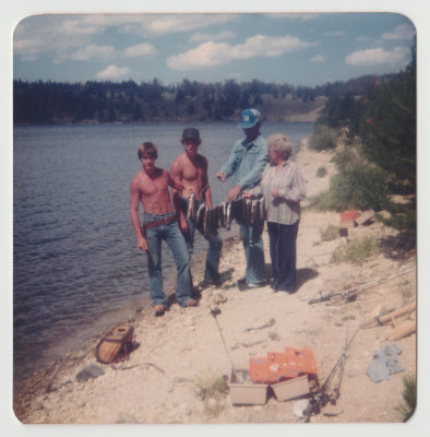 Richard, Kay, Paul Veak and friend fishing