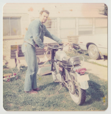 Richard Veak with motorcycle