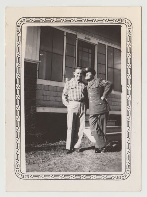 Harold Van Fleet and Dave Oberg in military uniform