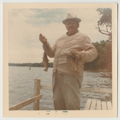 John Olof Oberg fishing, Spirit Lake