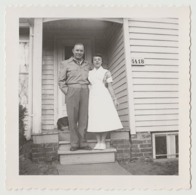 Harold and Kay Van Fleet, in nurses uniform