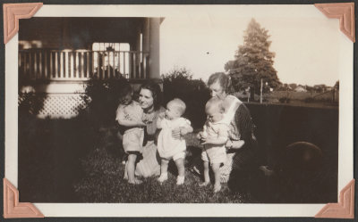 Richard, John and Leonard Veak,? Margery and ? , 1935?