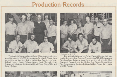 Richard Veak, Meredith record production, Nov 1978