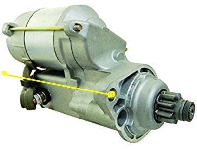 Angle of socket and extensions on the right (blind) side up against crankcase